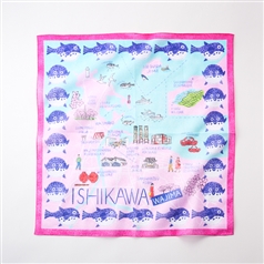 47 Japan Rediscovery ハンカチ 石川 ふぐ