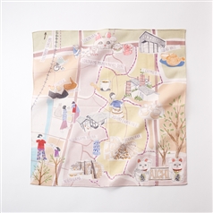 47 Japan Rediscovery ハンカチ 愛知 招き猫