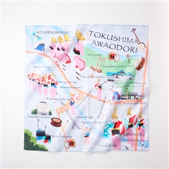 47 Japan Rediscovery ハンカチ 徳島 阿波踊り