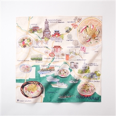 47 Japan Rediscovery ハンカチ 長崎 ちゃんぽん