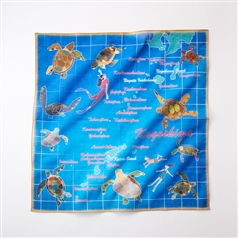 47 Japan Rediscovery ハンカチ 鹿児島 ウミガメ