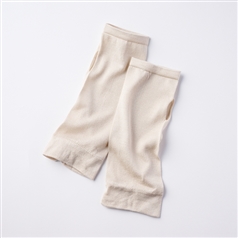 絹屋/ 極暖シルク 薄手アームウォーマー　黄金色