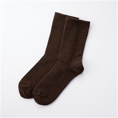 AKOMEYA TOKYO/ 絹屋 極極暖内側シルク2重編靴下 ブラウン