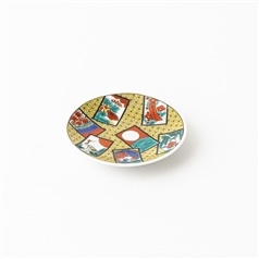 九谷焼　縁起豆皿　花かるた