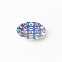 九谷焼　縁起豆皿　丸紋宝紋