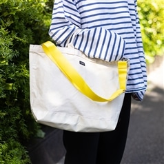 STANDARD SUPPLY/ 2023 YACHT TOTE M NATURAL×YELLOW