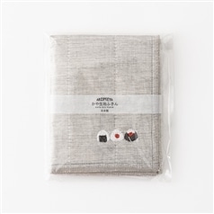 AKOMEYA TOKYO/ かや生地ふきん　おにぎり刺繍　備長炭