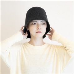 AKOMEYA TOKYO/ ウールサークルバケットハット YOKOI チャコールグレー