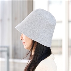AKOMEYA TOKYO/ ウールサークルバケットハット YOKOI ライトグレー