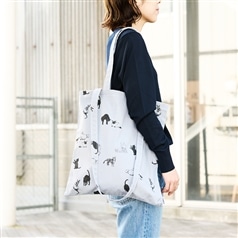 TEMBEA/ 3HANDLE TOTE CAT GRAY