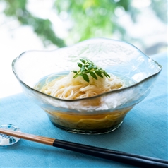 AKOMEYA TOKYO/ 津軽びいどろ　ラウンドボウル　藍鼠