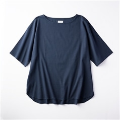 AKOMEYA TOKYO/ steteco DRY ストレッチラウンドＴシャツ　ネイビー　M