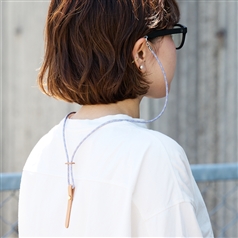 AKOMEYA TOKYO/ Nine Tailor Silk braid Code LeatherTop Lavender Mix