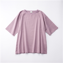 AKOMEYA TOKYO/ DRYストレッチワイドTシャツ　パープル　Ｍ