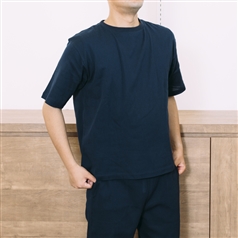 AKOMEYA TOKYO/ DRYストレッチワイドTシャツ　ネイビー　Ｌ