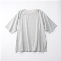 AKOMEYA TOKYO/ DRYストレッチワイドTシャツ　ライトグレー　Ｌ