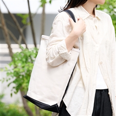 TEMBEA/ BAGUETTE TOTE M NATURAL×BLACK