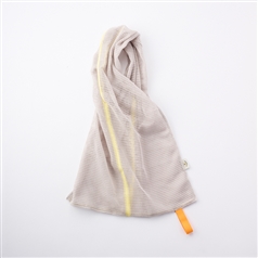 AKOMEYA TOKYO/ ニットエコバッグ　ベージュ×イエロー