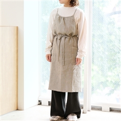 AKOMEYA TOKYO/ ベラルーシリネンエプロン　グレー