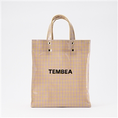 TEMBEA/ PAPER TOTE SMALL CHECK BEIGE-YELLOW