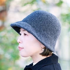 AKOMEYA TOKYO/ Berta カシミヤ混ウールハット チャコールグレー