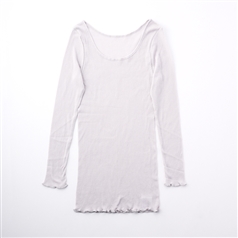 AKOMEYA TOKYO/ on肌 リブ8分袖トップス グレー