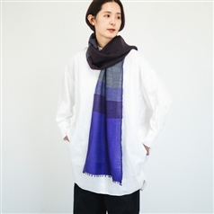 AKOMEYA TOKYO/ 工房織座 YURAGI WOOL MUFFLER　パープルブルー