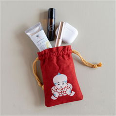 福助×AKOMEYA TOKYO 本品堂 守袋 桐箱入 福助さん