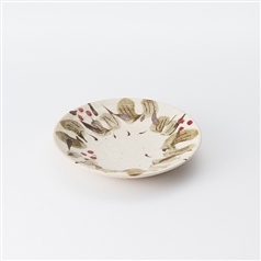 AKOMEYA TOKYO/ 兵山窯 5寸皿 かいらぎ山帰来 錆