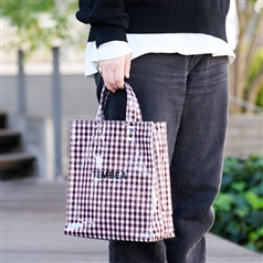 TEMBEA/ PAPERTOTE S GINGHAM ブラウン