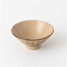 美濃焼陶器市　黄瀬戸刷毛目平茶碗 ＡＫＭ－３－４３