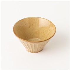 美濃焼陶器市ＡＫＭ－１３６　しのぎ大鉢　アイボリー