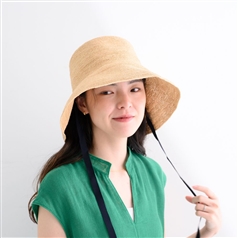 AKOMEYA TOKYO/ pcnq 細編みラフィアハット ナチュラル