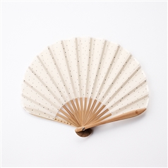 AKOMEYA TOKYO/ 色とりどりシェル扇子 ドット アイボリー