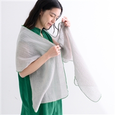 AKOMEYA TOKYO/ 風通す軽やかショール 銀ねず