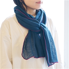 AKOMEYA TOKYO/ 風通す軽やかショール 紺