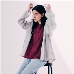 AKOMEYA TOKYO/ さらっと羽織る日よけフーディ 銀ねず