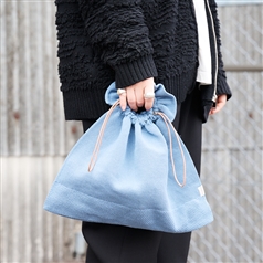 AKOMEYA TOKYO/ knit mellow bag ライトブルー