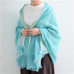 AKOMEYA TOKYO/ 今治軽やかダブルガーゼストール ブルー 渦潮