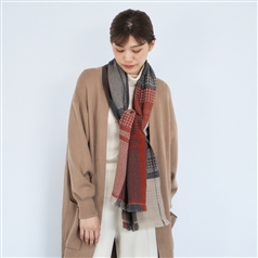 AKOMEYA TOKYO/工房織座 KAWARI WOOL MAFFLER マロンチャコール