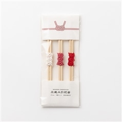 AKOMEYA TOKYO/ 三連水引祝箸　紅白　３膳