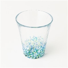津軽びいどろ　タンブラー　紫陽花