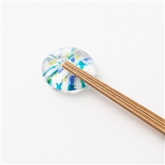 津軽びいどろ　箸置　紫陽花