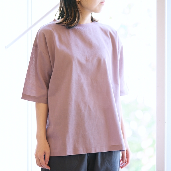AKOMEYA TOKYO/ DRYストレッチワイドTシャツ　パープル