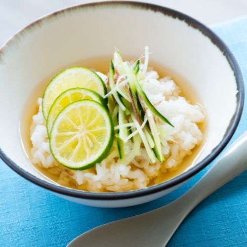 【帆立出汁】すだちの冷やし出汁茶漬け