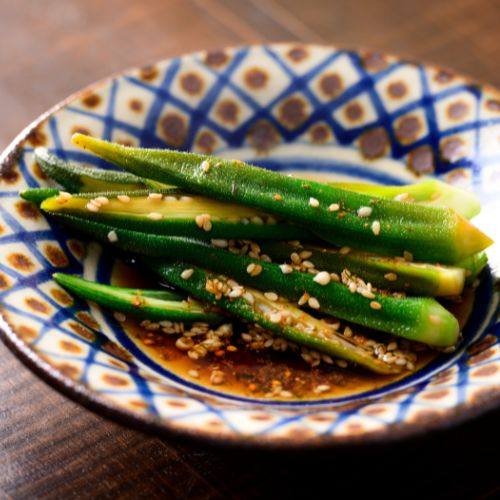 オクラの七味ぽん酢漬け