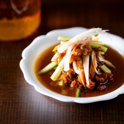 【かける焼き鳥】夏野菜の卵黄和え