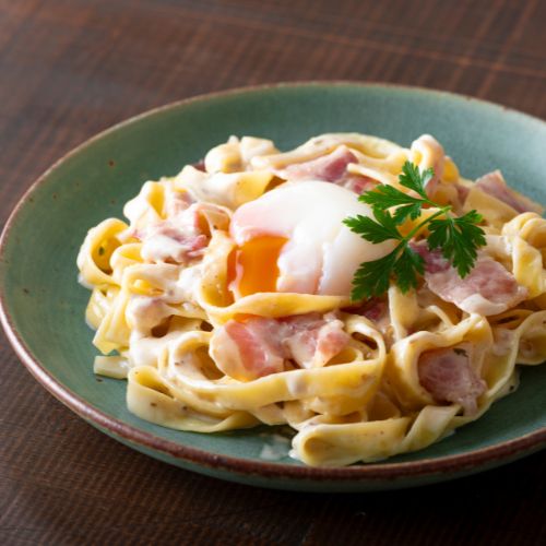 【きのこ出汁】濃厚クリームソースパスタ