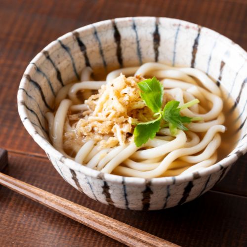 【きのこ出汁】かりかりお揚げうどん