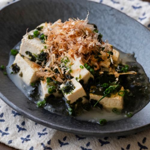【混合削りぶし】豆腐と岩のりの出汁チャンプル